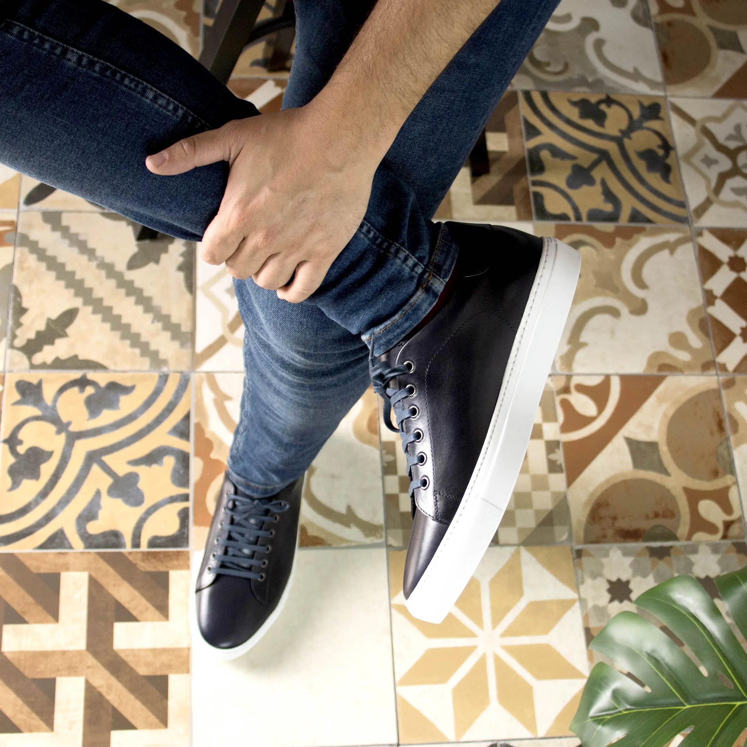Dimaro - Dark Blue Men's Italian Dress Sneakers