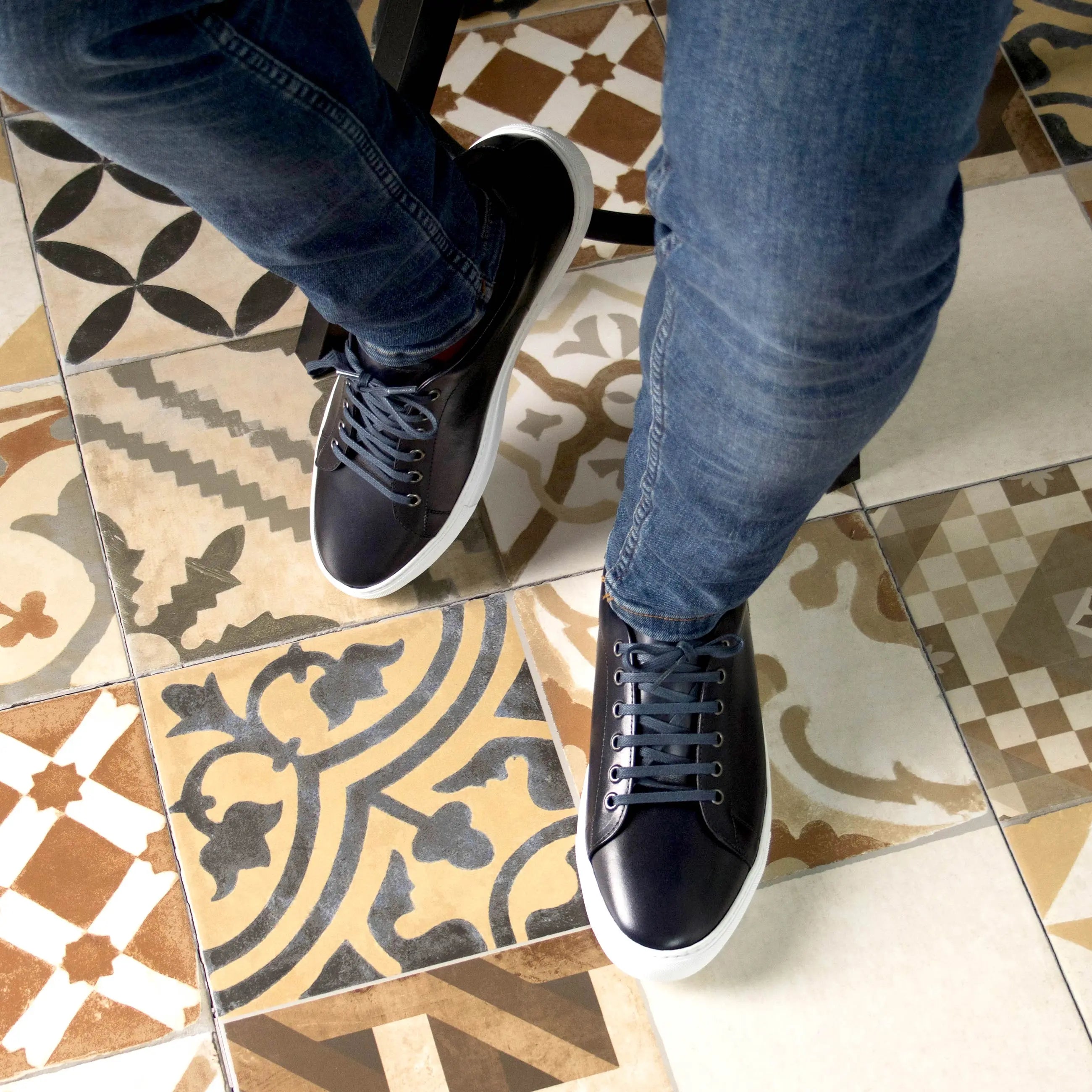 Dimaro - Dark Blue Men's Italian Dress Sneakers