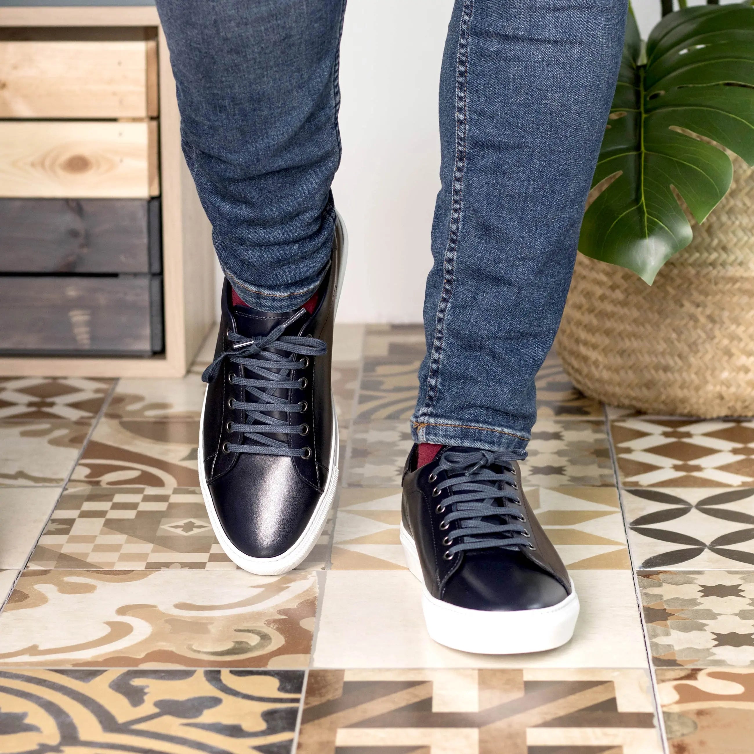 Dimaro - Dark Blue Men's Italian Dress Sneakers
