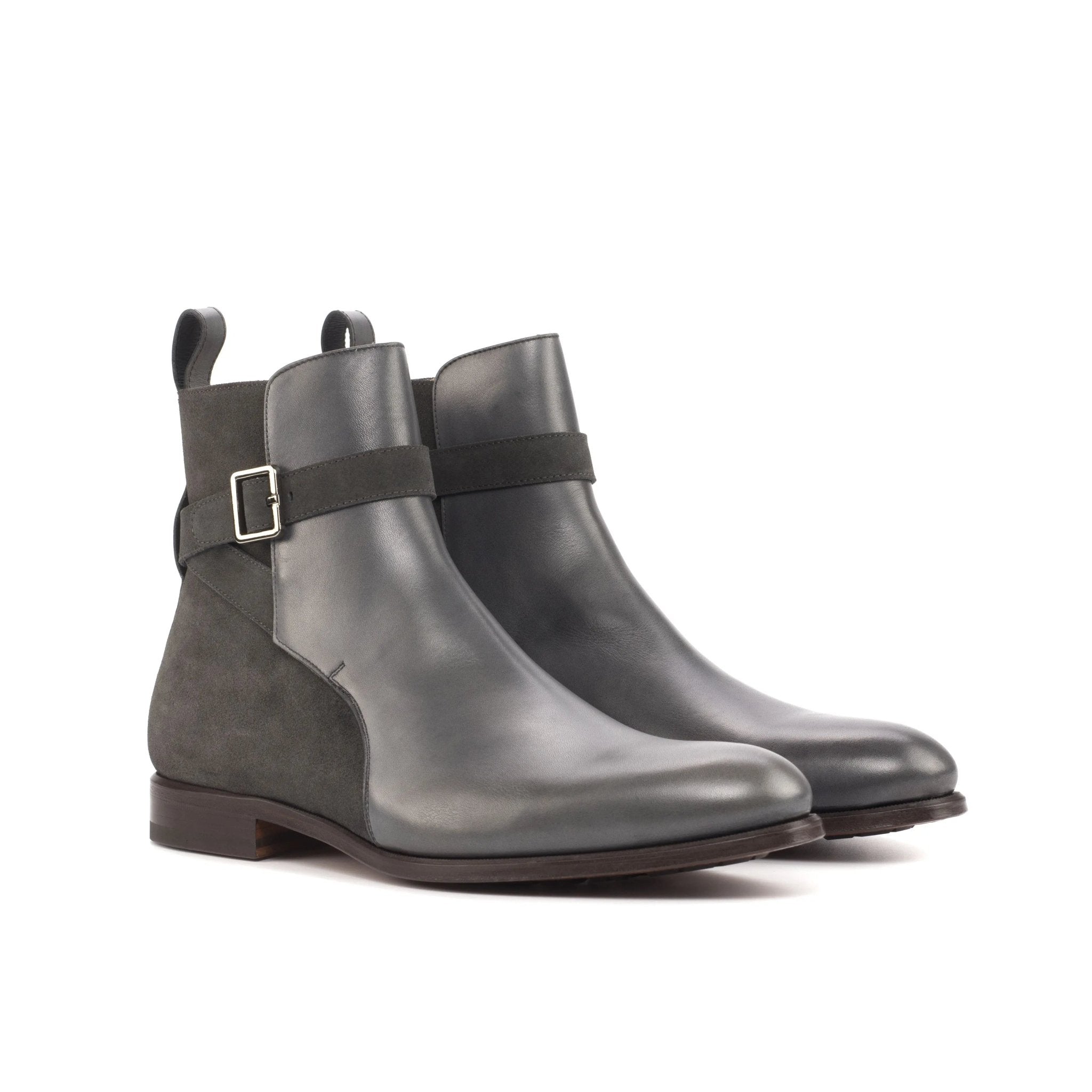 Pacinala - Grey Men's Lux Suede & Leather Jodhpur Boot