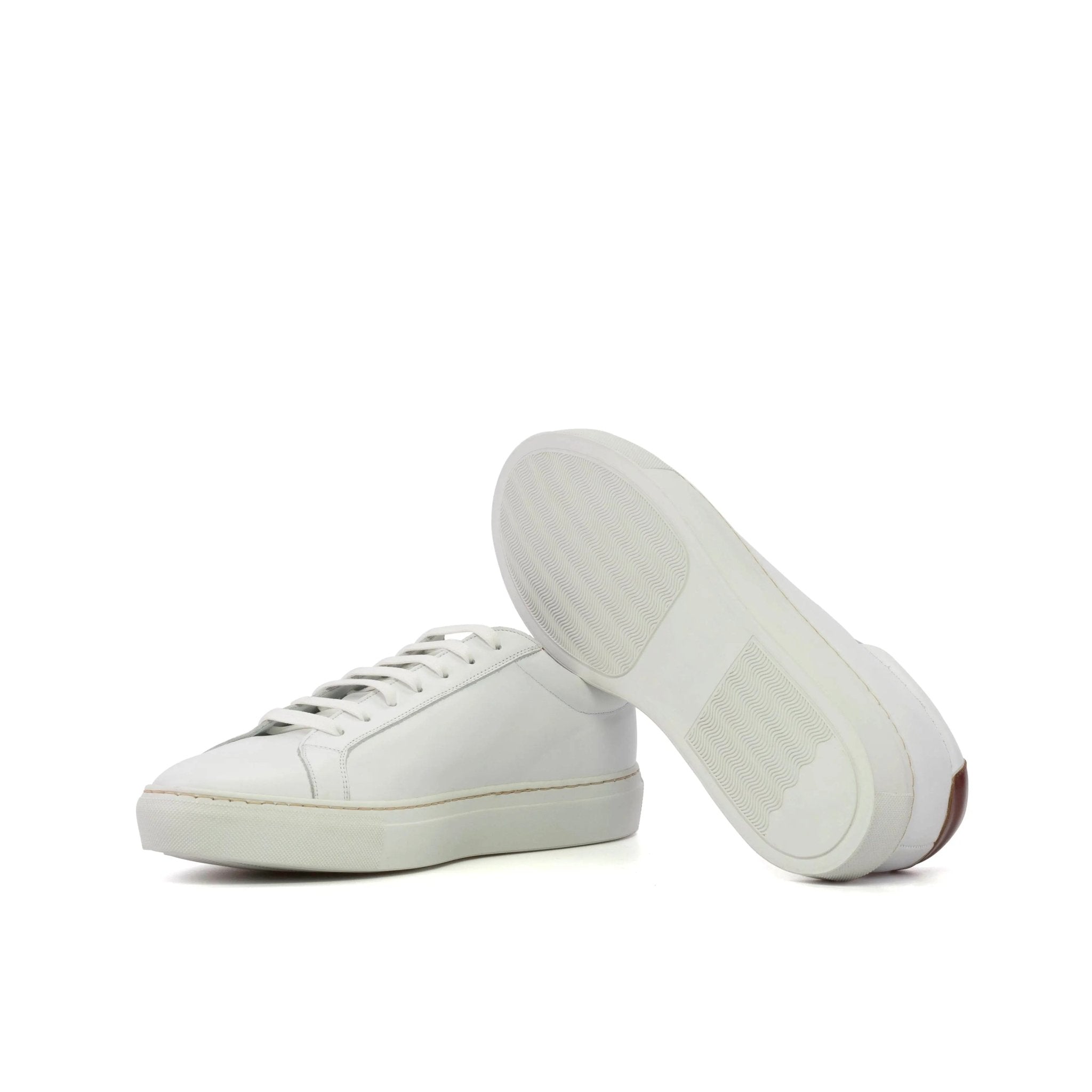 Volare - White Men's Italian Leather Dress Sneakers