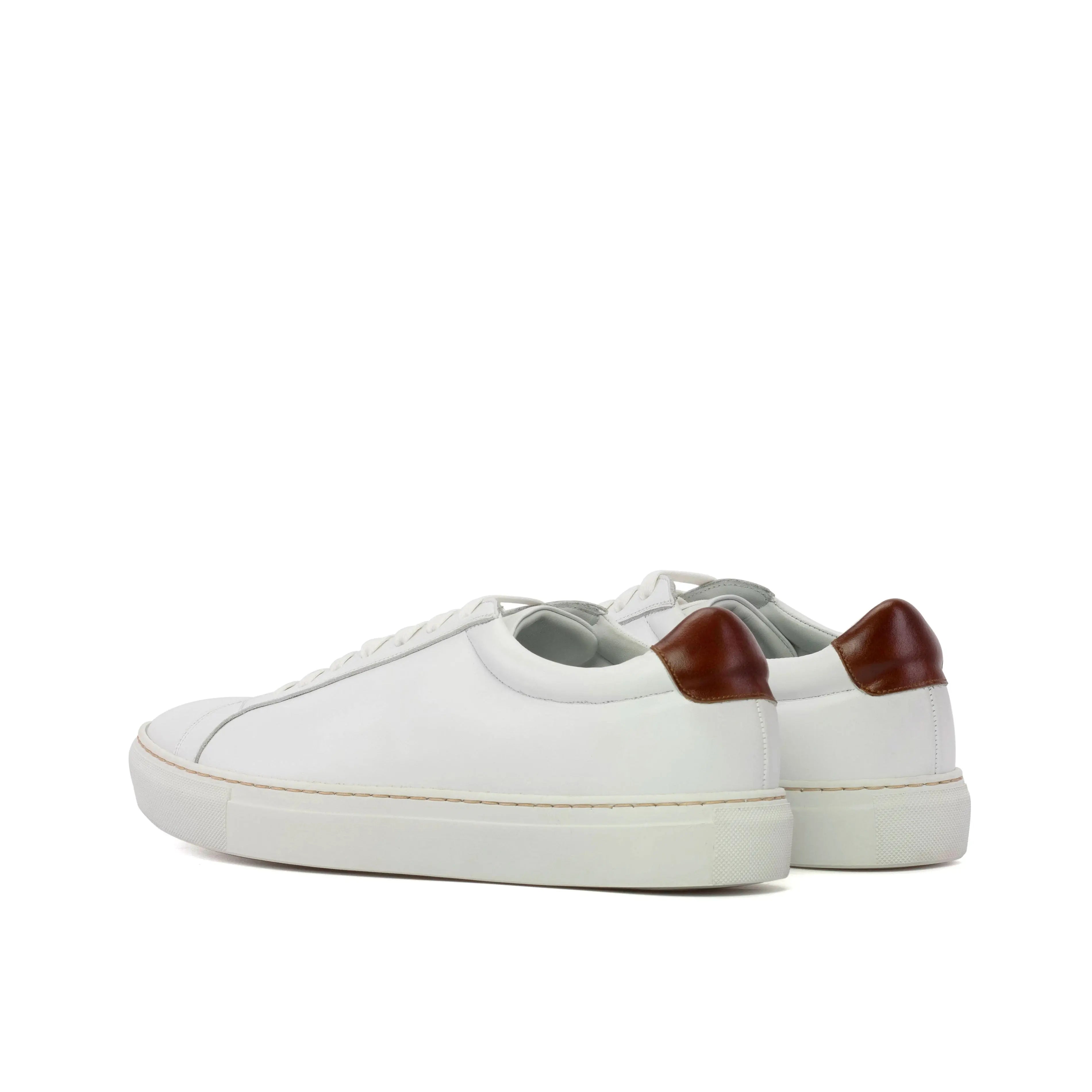 Volare - White Men's Italian Leather Dress Sneakers