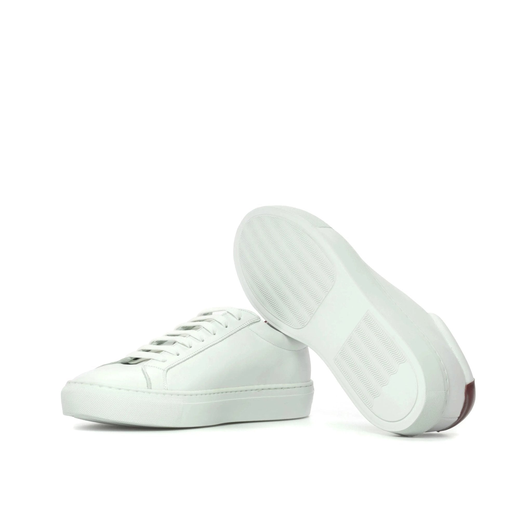 Volare - White Men's Italian Leather Dress Sneakers