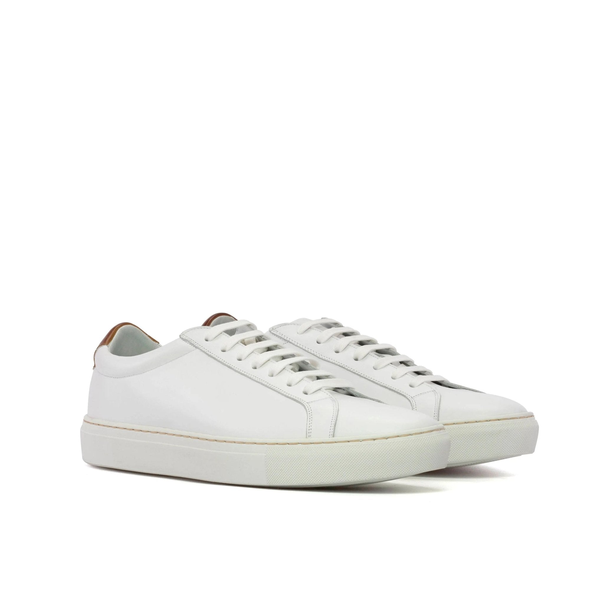 Volare - White Men's Italian Leather Dress Sneakers