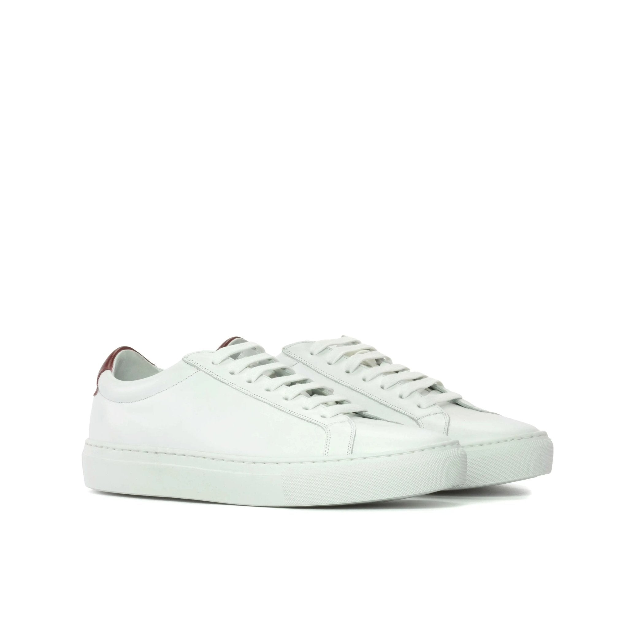 Volare - White Men's Italian Leather Dress Sneakers