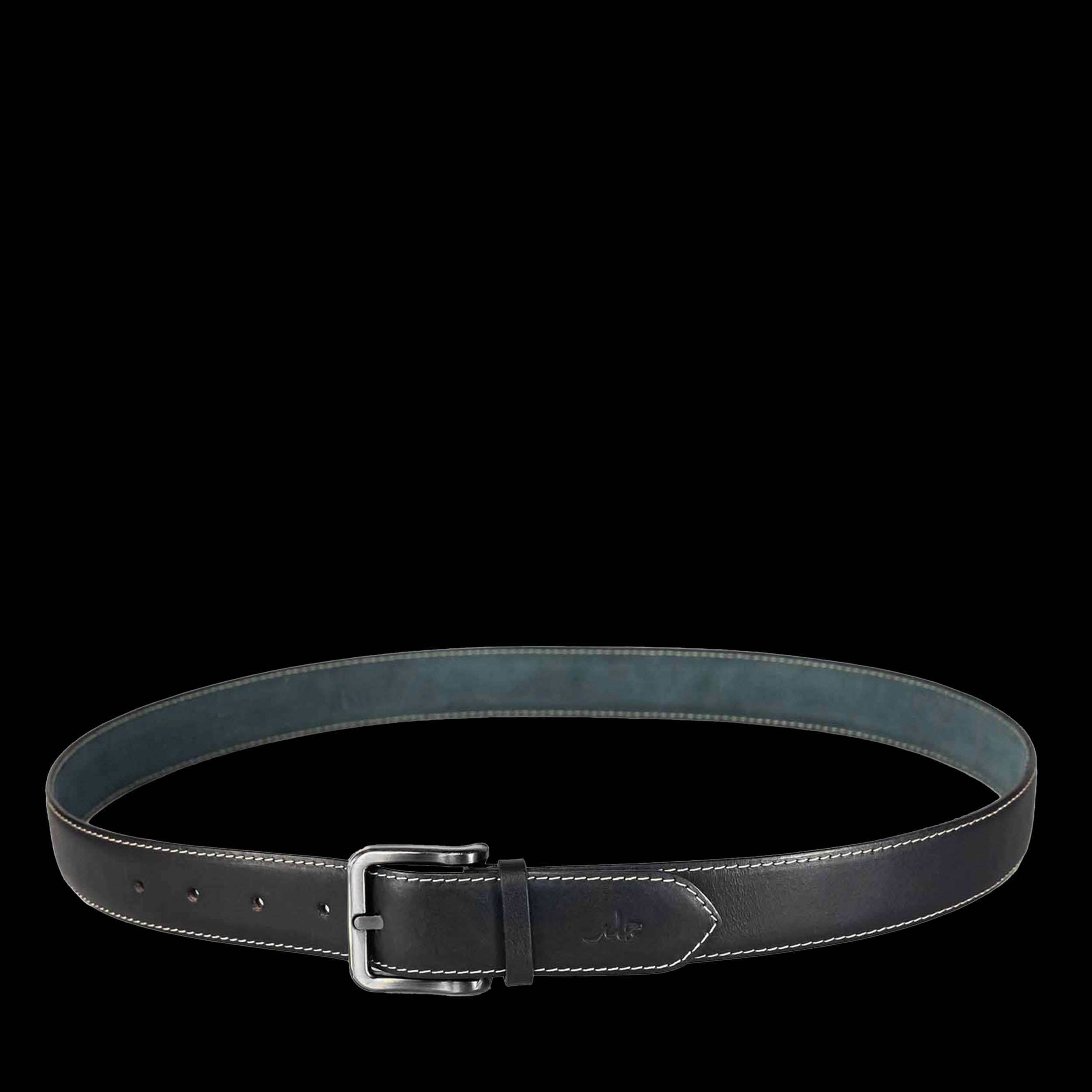 Feather Edge Black - Leather Belt For Men