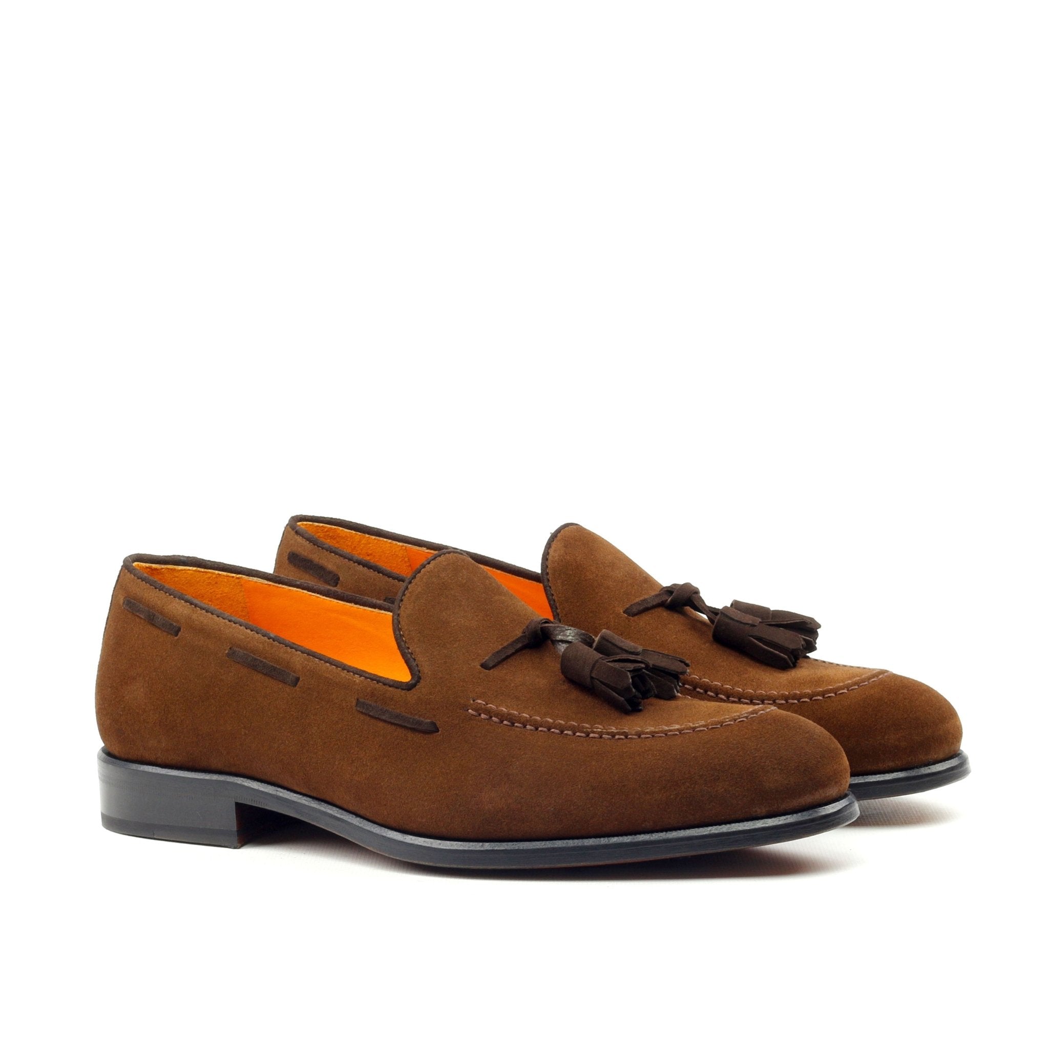 Rolan - Elegant Dark Brown Lux Suede Tassel Loafer.
