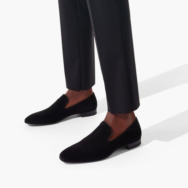 Lumea S - Red bottom Shoes suede leather loafers for men