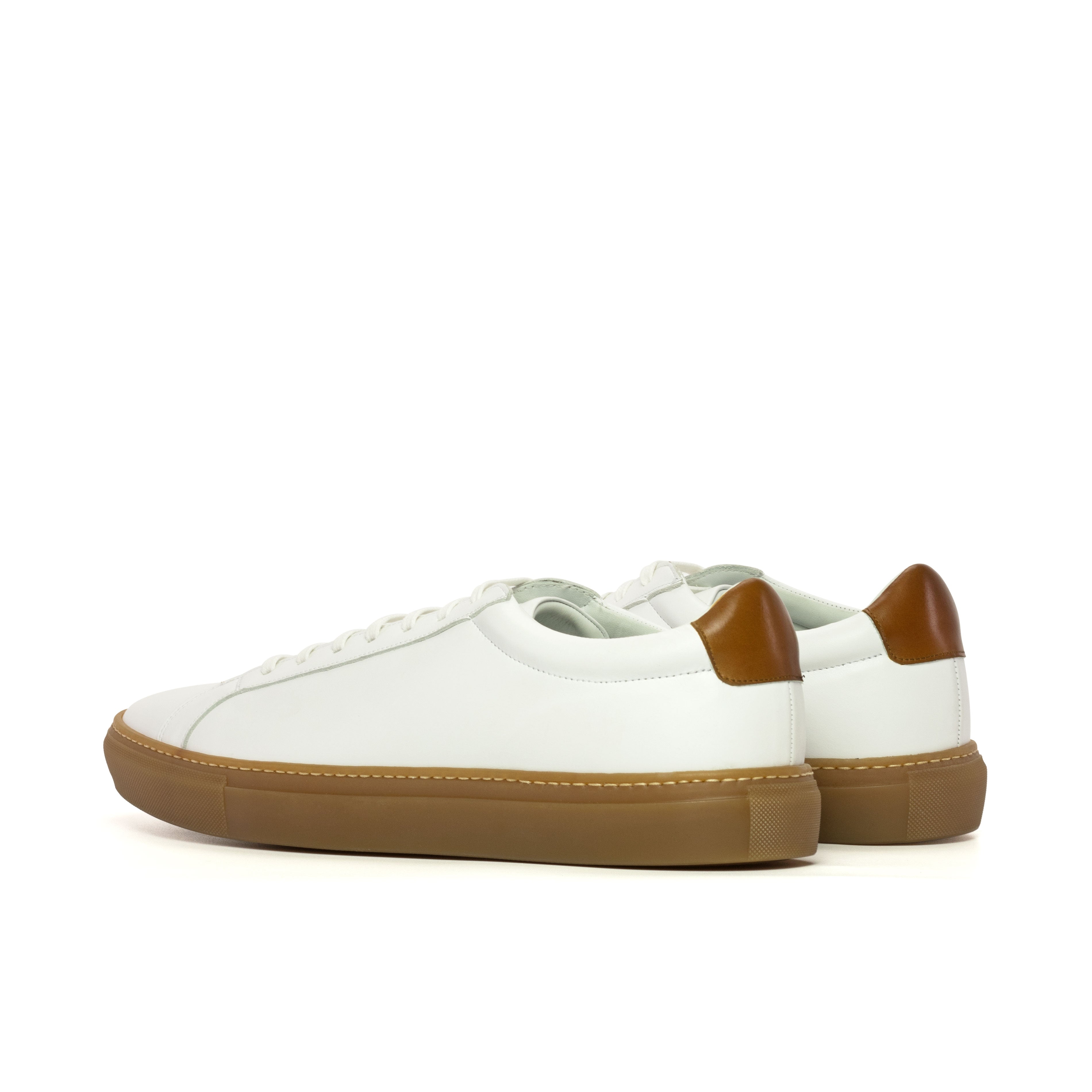 Volare - White Men's Italian Leather Dress Sneakers