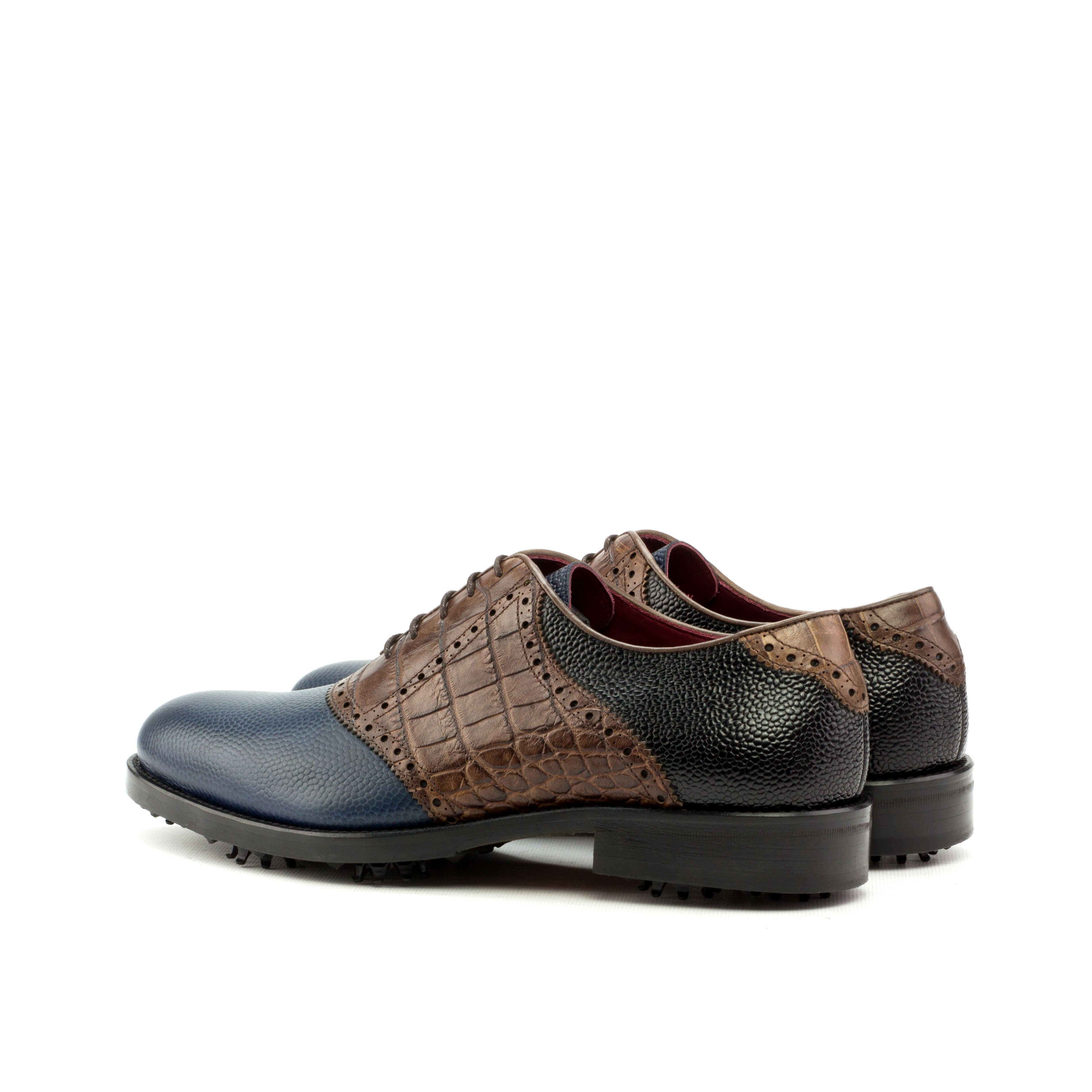 Tesoroa - two-tone oxford leather golf shoes