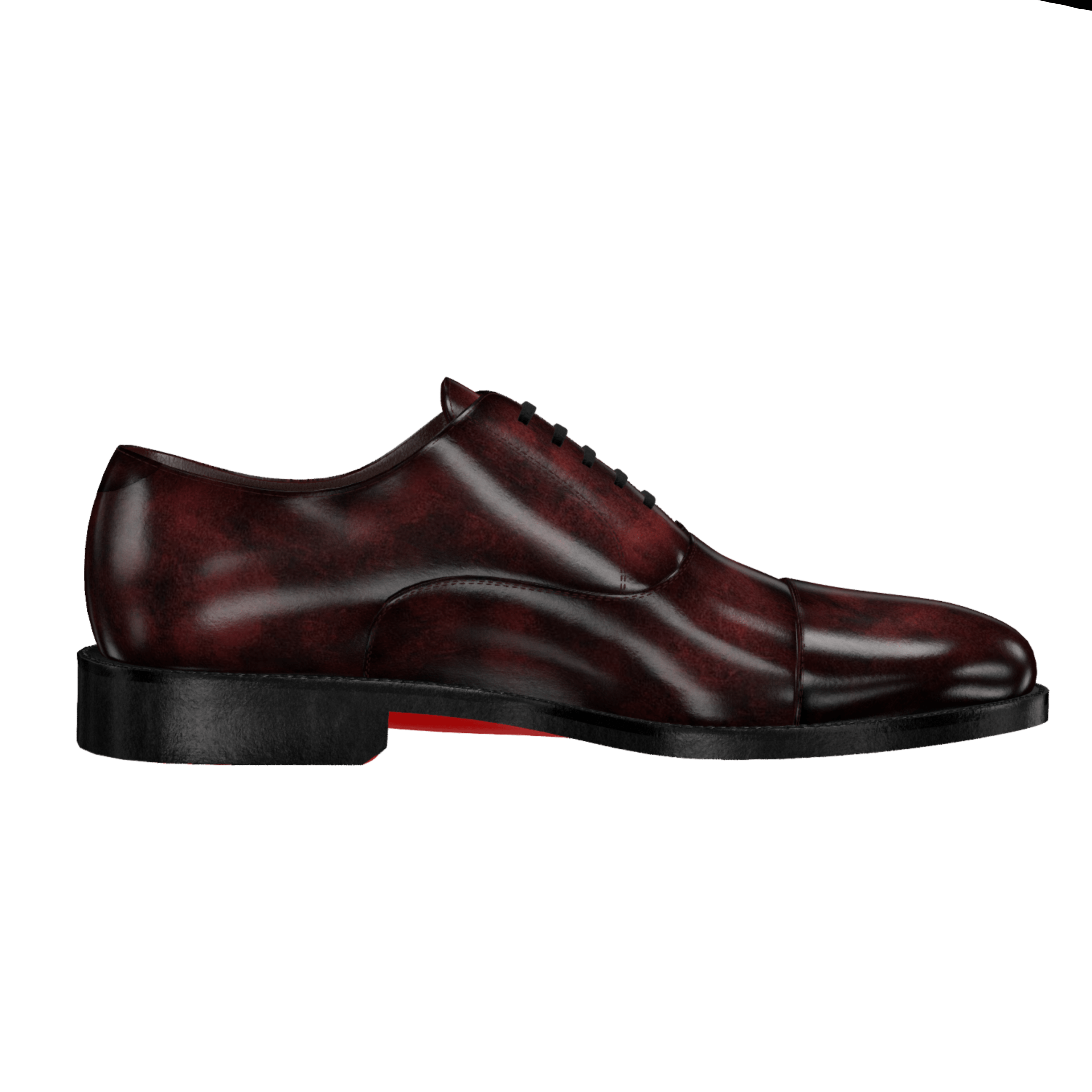 patina leather dress shoes on a computer screen with editing tools visible