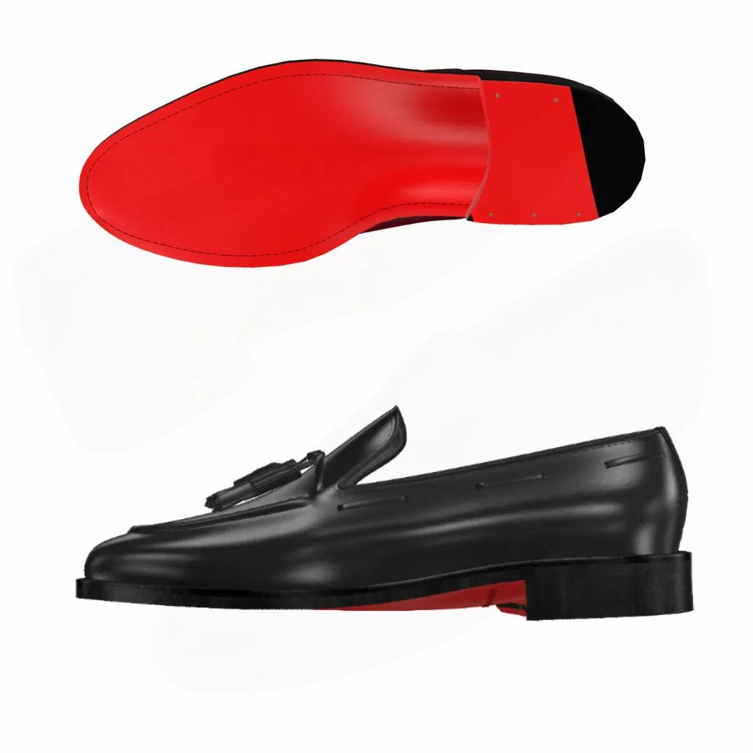 best selling Men's Red bottom sole tassel leather loafers. Big Sizes