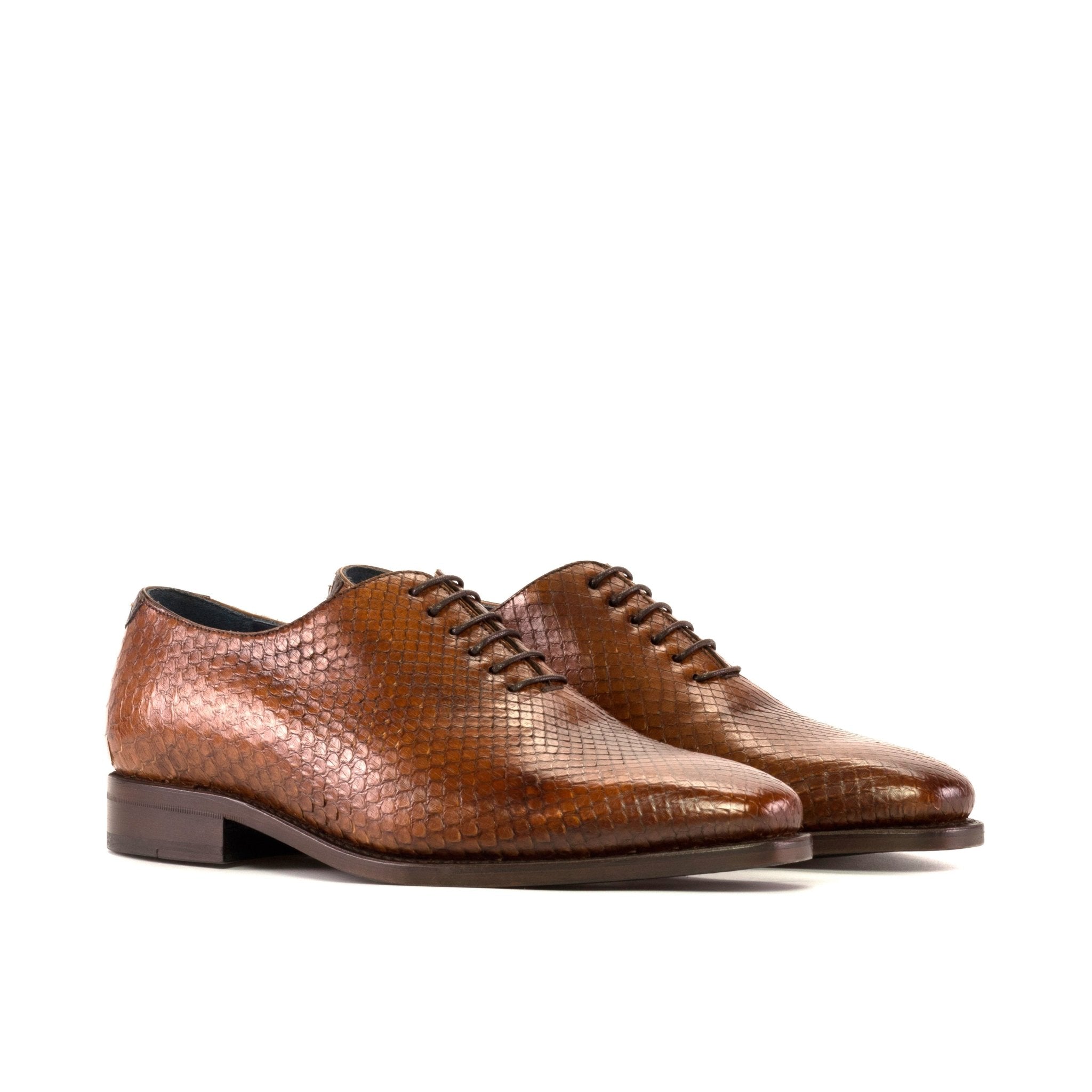 Plora - Exotic python skin leather oxford dress shoes