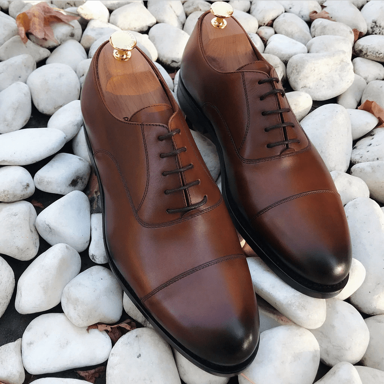 Sharra - Handmade Leather Oxford dress shoes with Leather Sole