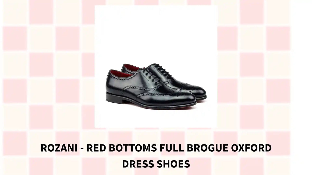 Rozani - Red bottoms full Brogue Oxford dress shoes by@Outfy