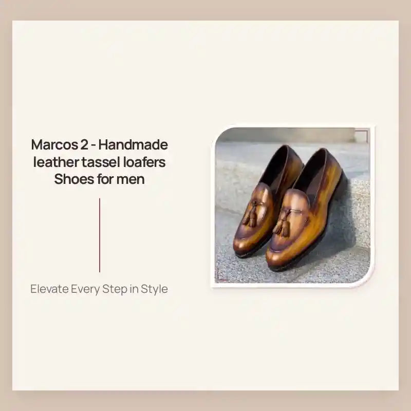 Marcos 2 - Handmade leather tassel loafers Shoes for men by@Outfy