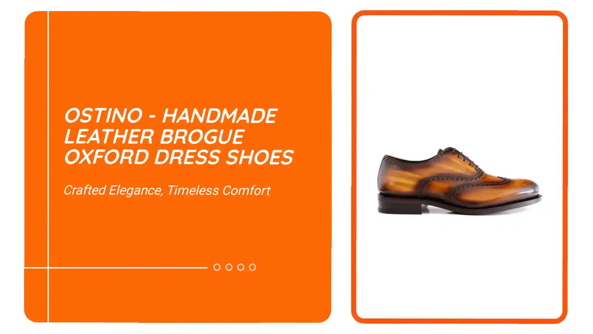 Ostino - Handmade leather brogue oxford dress shoes by@Outfy