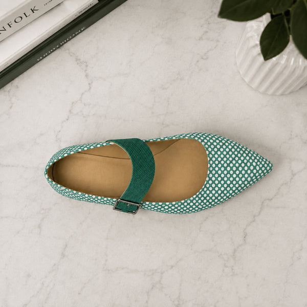Celetta polka-dot leather Mary Jane flats for women, view 3 of 3