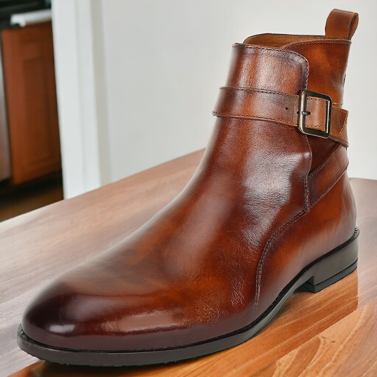 Adam Jodhpur - Handmade  leather boots Boots with strap