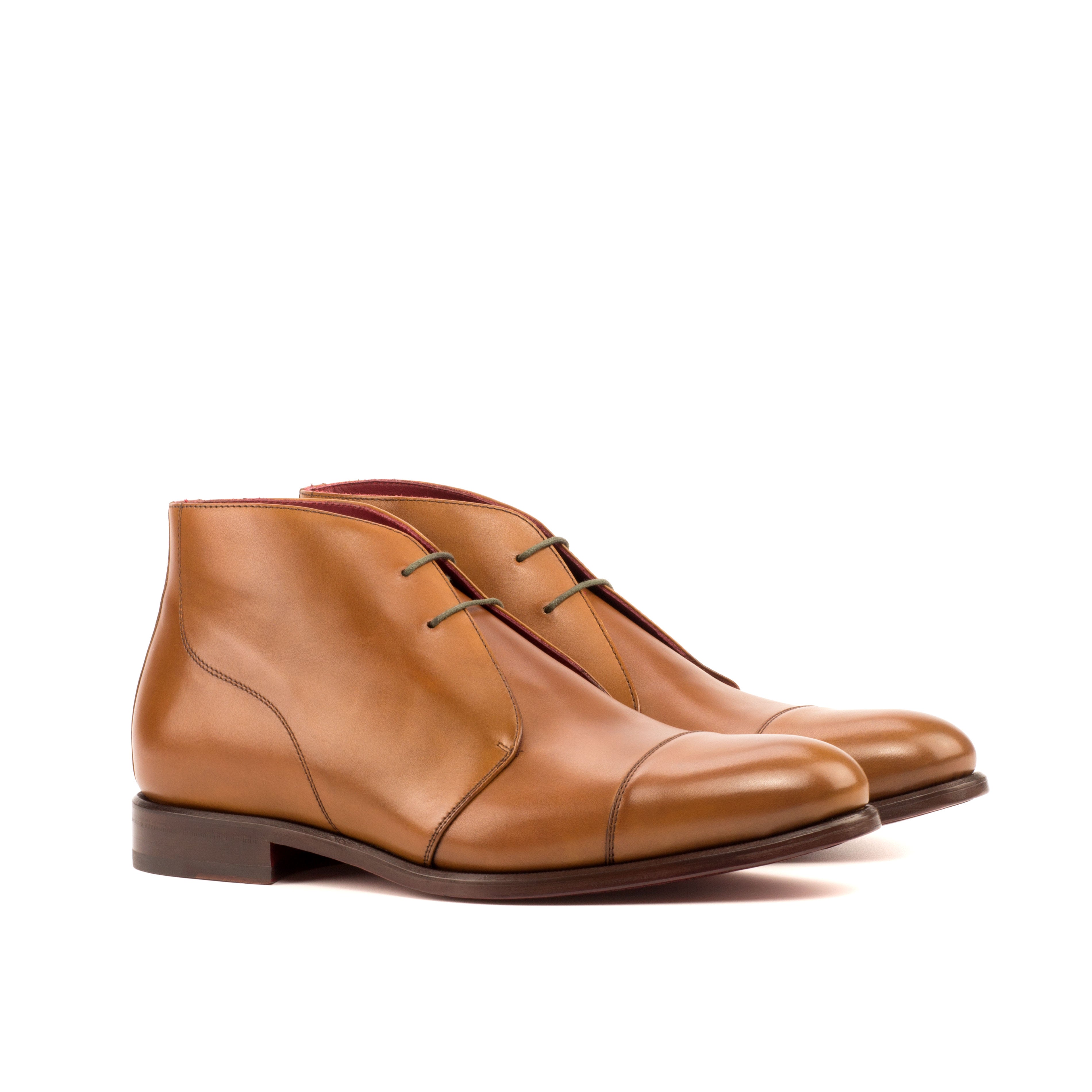 Coressa - leather red bottoms sole chukka boots