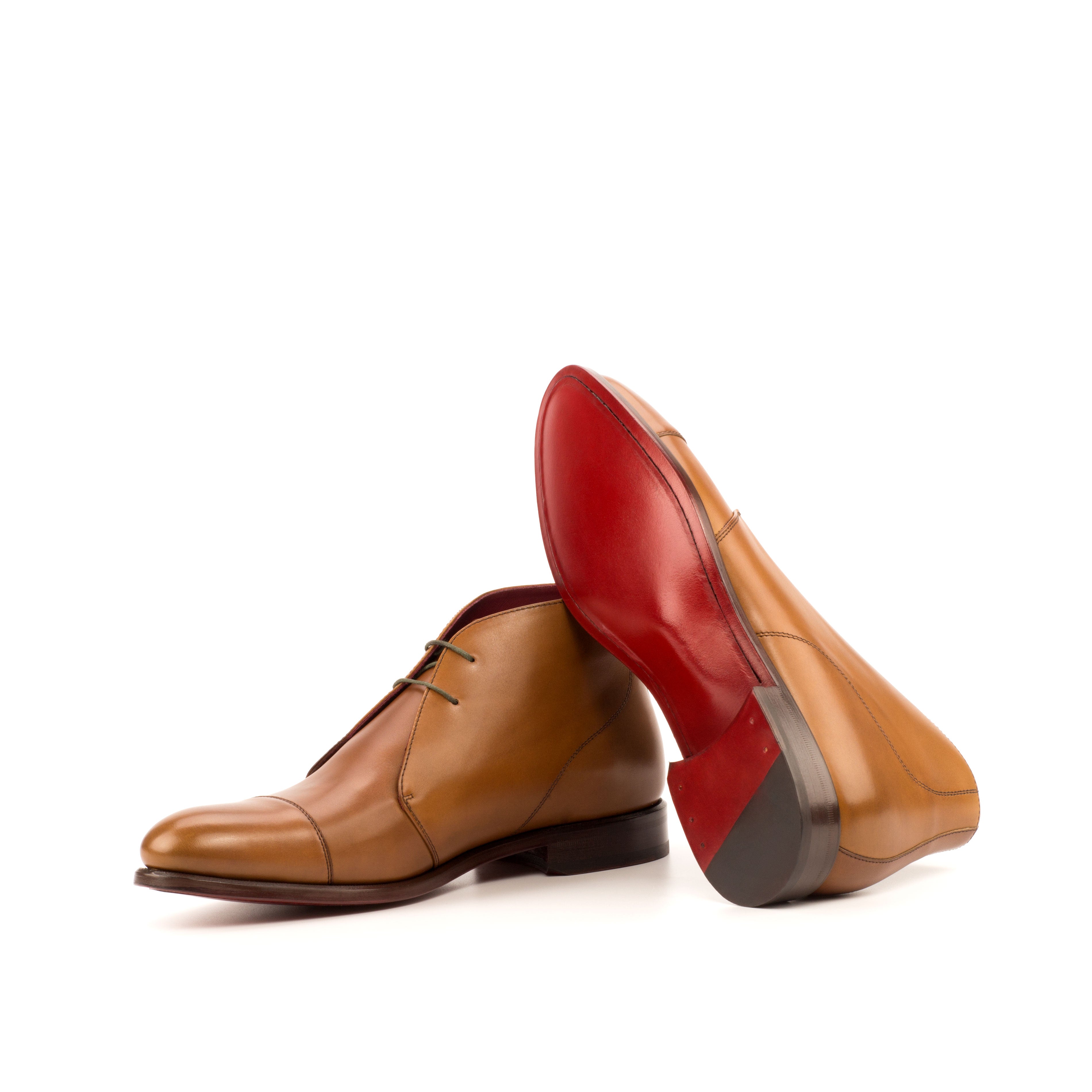 Coressa - leather red bottoms sole chukka boots