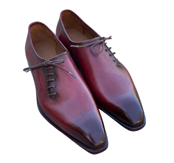 Tyler- Burgundy Whole cut Oxfords-0