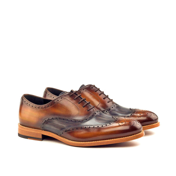 Tesoroa - Patina leather brogue shoes