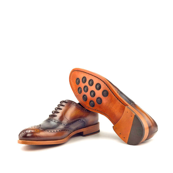 Tesoroa - Patina leather brogue shoes