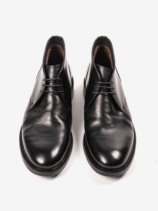 Marqeira - black leather boots for men