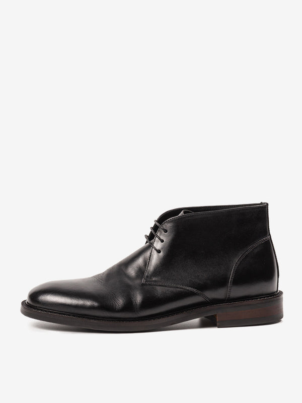 Marqeira - black leather boots for men