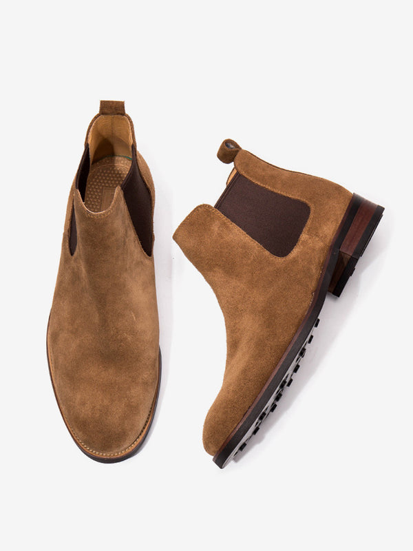 Rosevo - brown leather chelsea boots for men