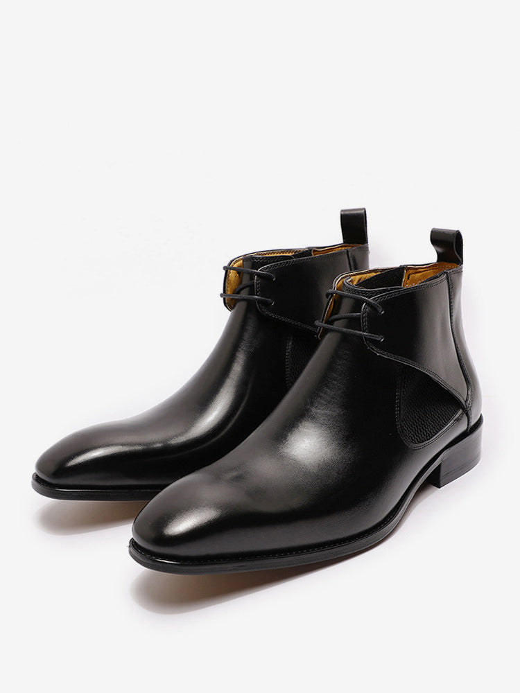 Zafano - brown leather chukka boots for men