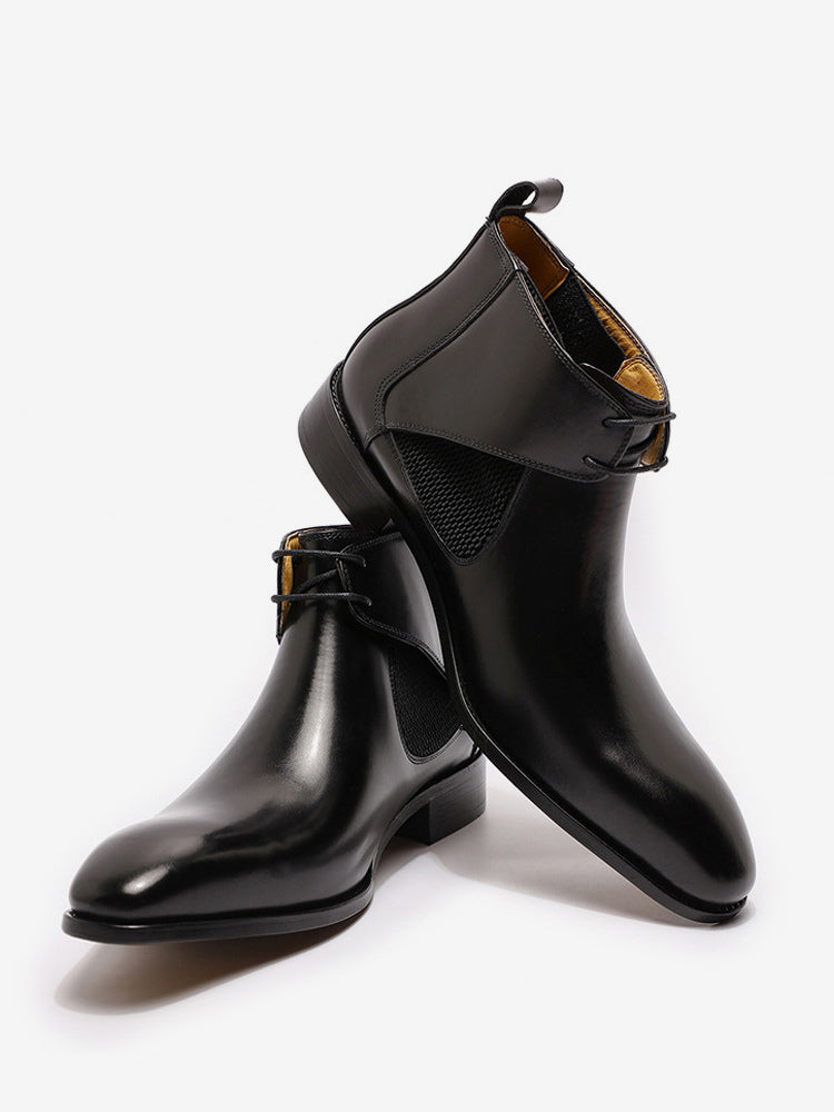 Zafano - brown leather chukka boots for men