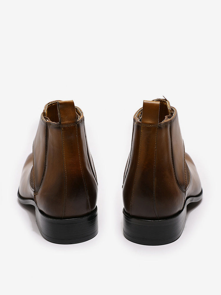 Zafano - brown leather chukka boots for men