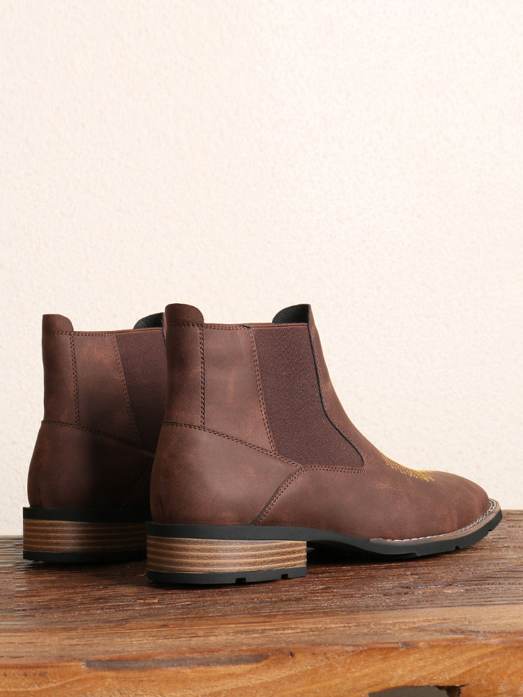Lyrario - leather chelsea boots for men