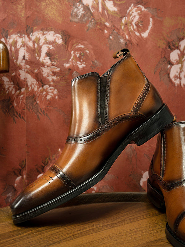 Quarosso - leather chelsea boots for men