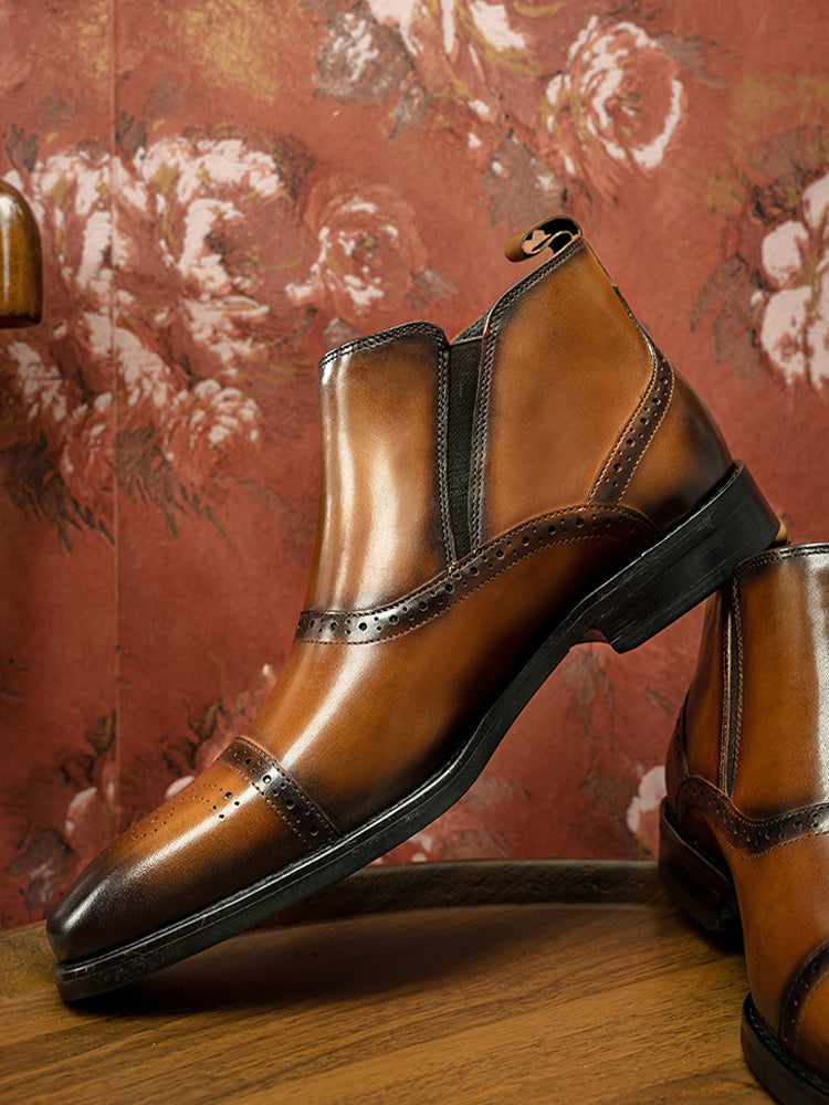 Quarosso - leather chelsea boots for men