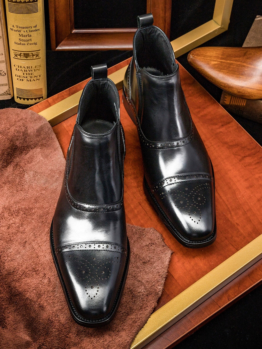 Quarosso - leather chelsea boots for men