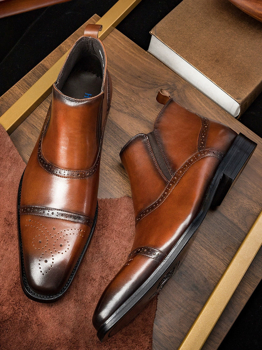 Quarosso - leather chelsea boots for men