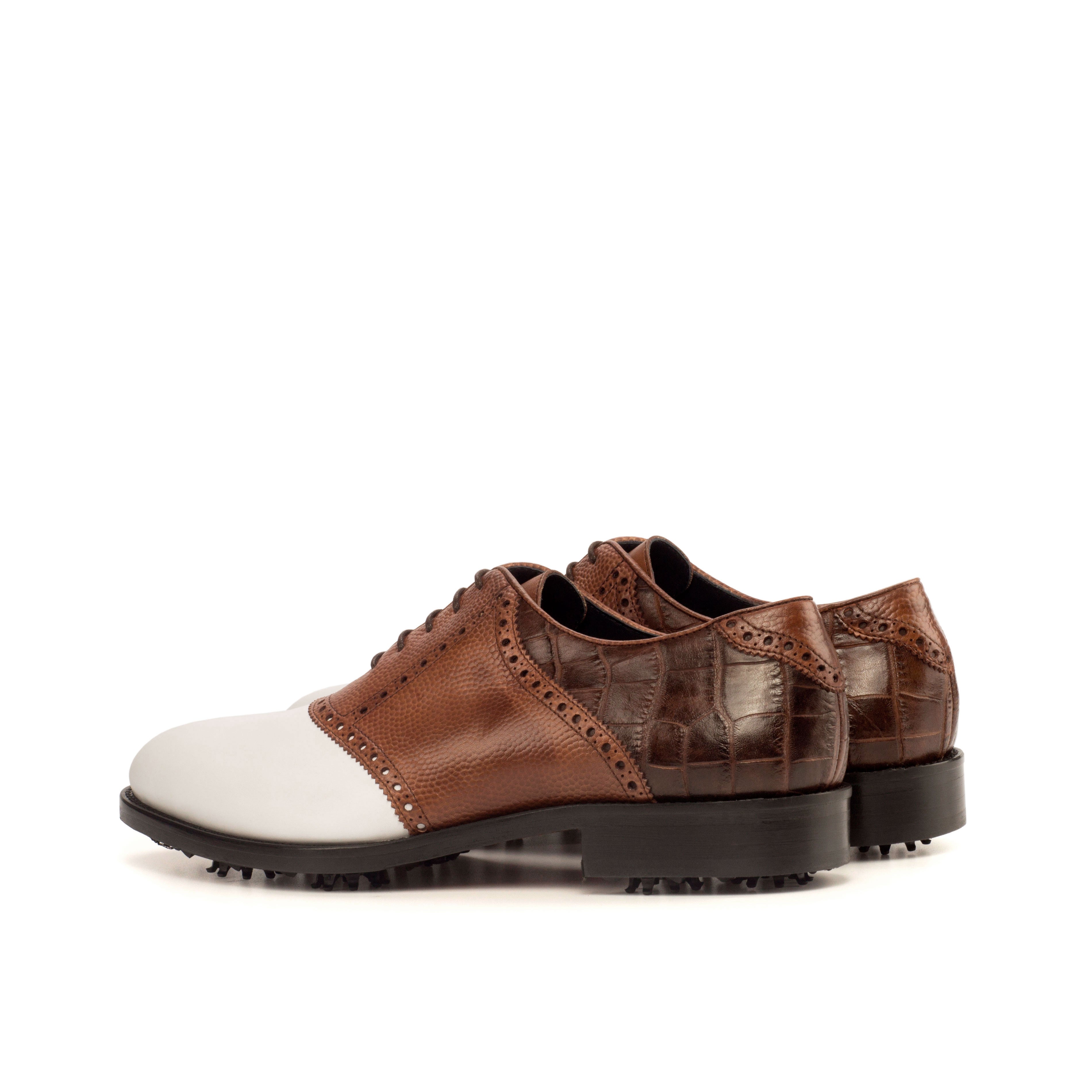 Navianta - Two-tone leather golf oxford dress shoes