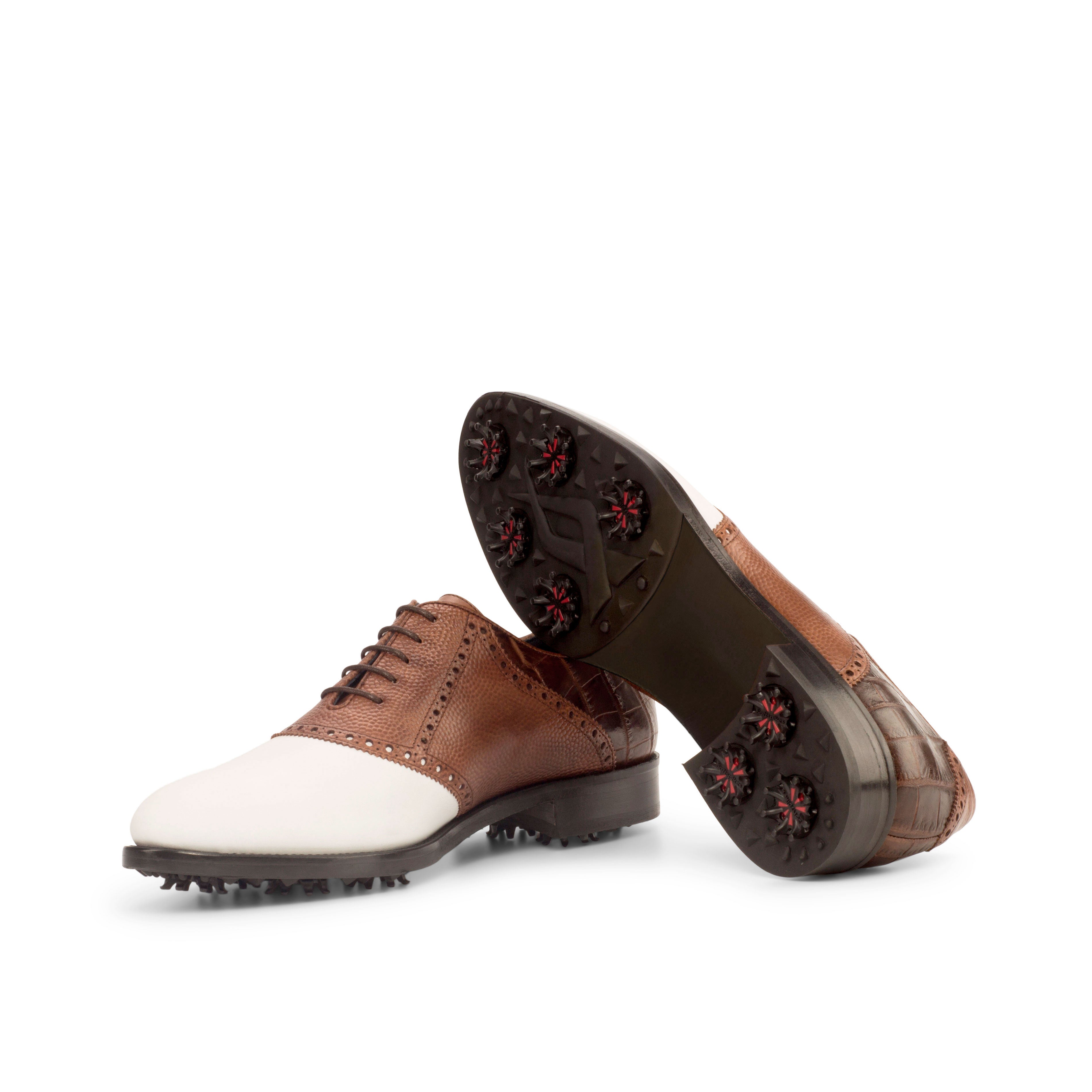 Navianta - Two-tone leather golf oxford dress shoes