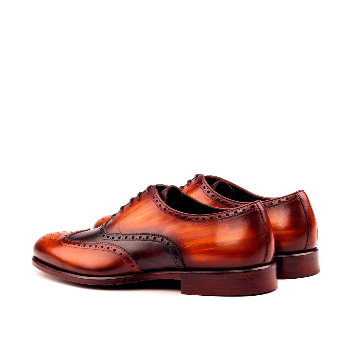 Solossa - Patina leather brogue oxford shoes