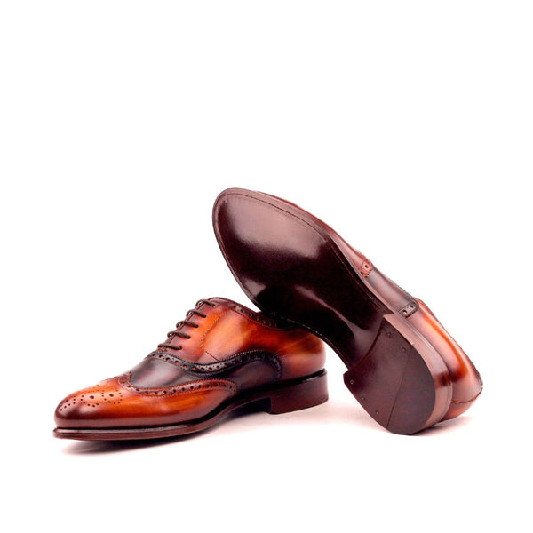 Solossa - Patina leather brogue oxford shoes