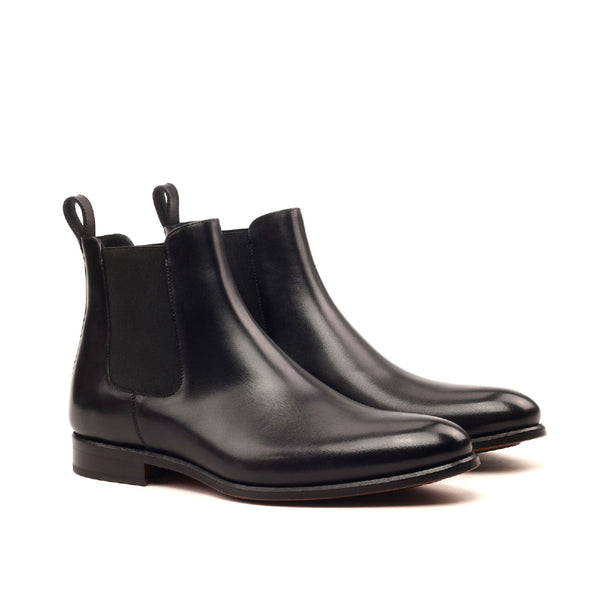 Ruma - Red Bottoms sole leather black Chelsea Boots For Men