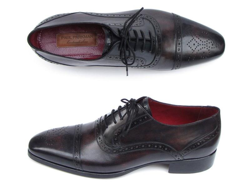 Rizziani - Men's Captoe Oxfords Bronze & Black Shoes