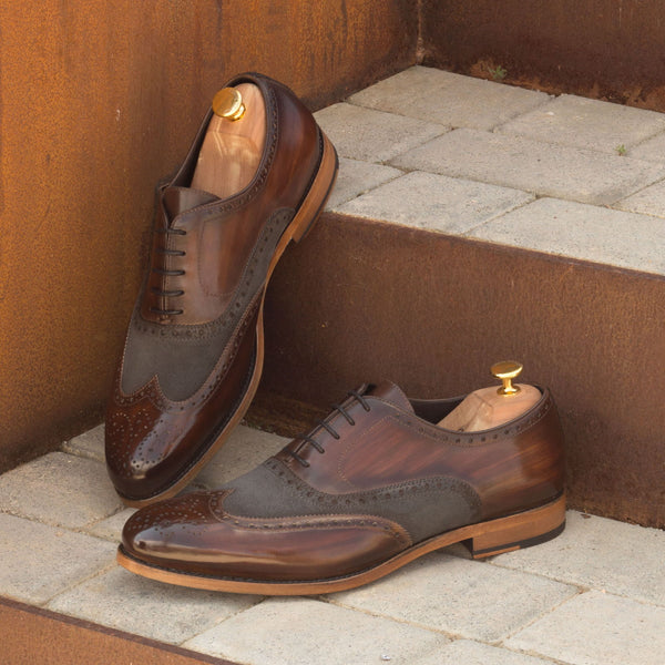 Navano - leather brogue oxford  shoes
