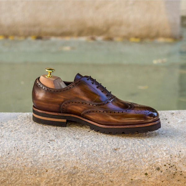 Miroria - Patina leather brogue oxford  shoes