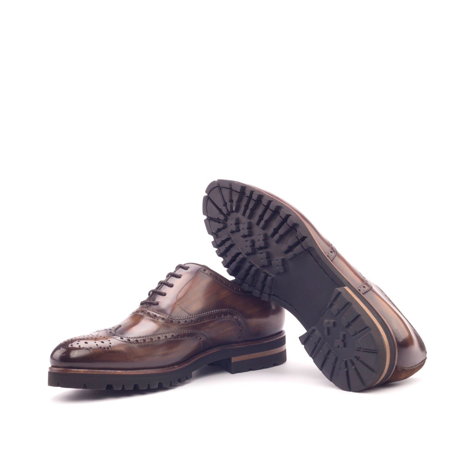 Miroria - Patina leather brogue oxford  shoes