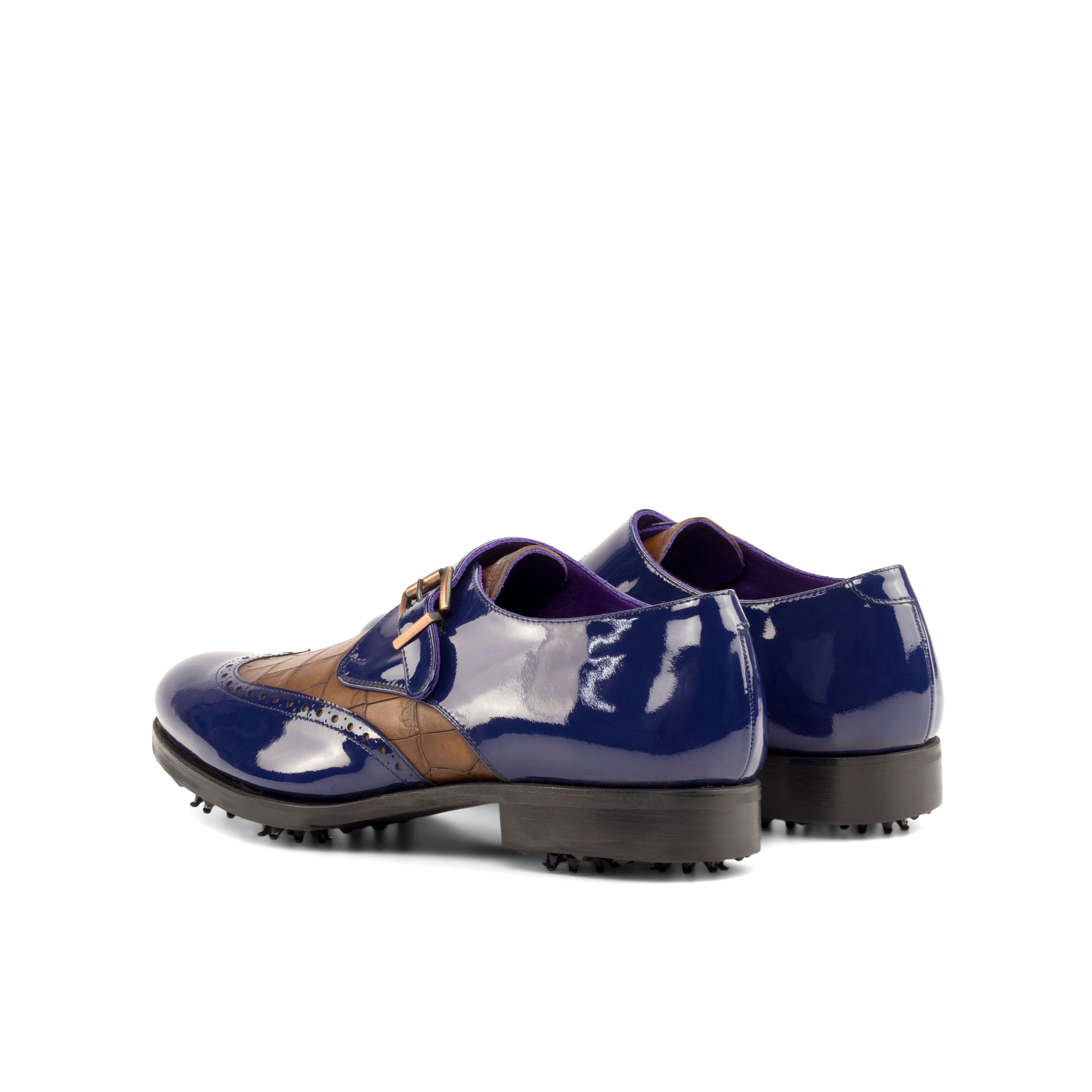 Aurelian - leather monk strap golf shoes