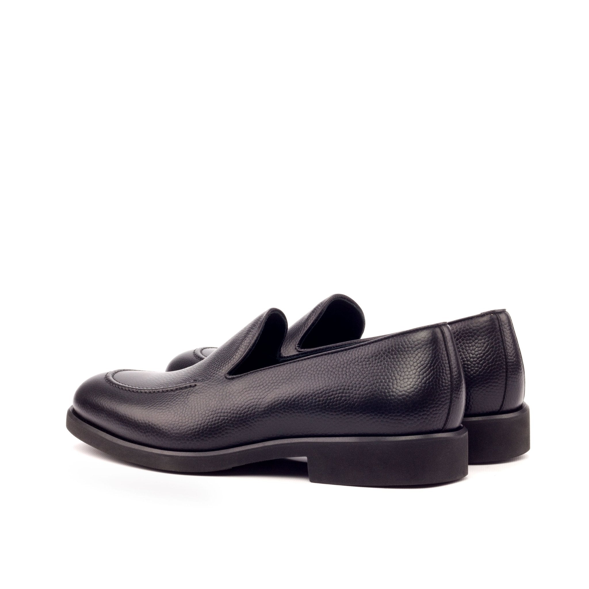 Puntini - Luxury red bottom pebbled leather venetian loafers for men
